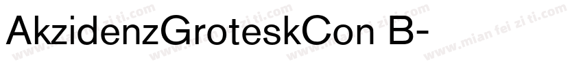 AkzidenzGroteskCon B字体转换
